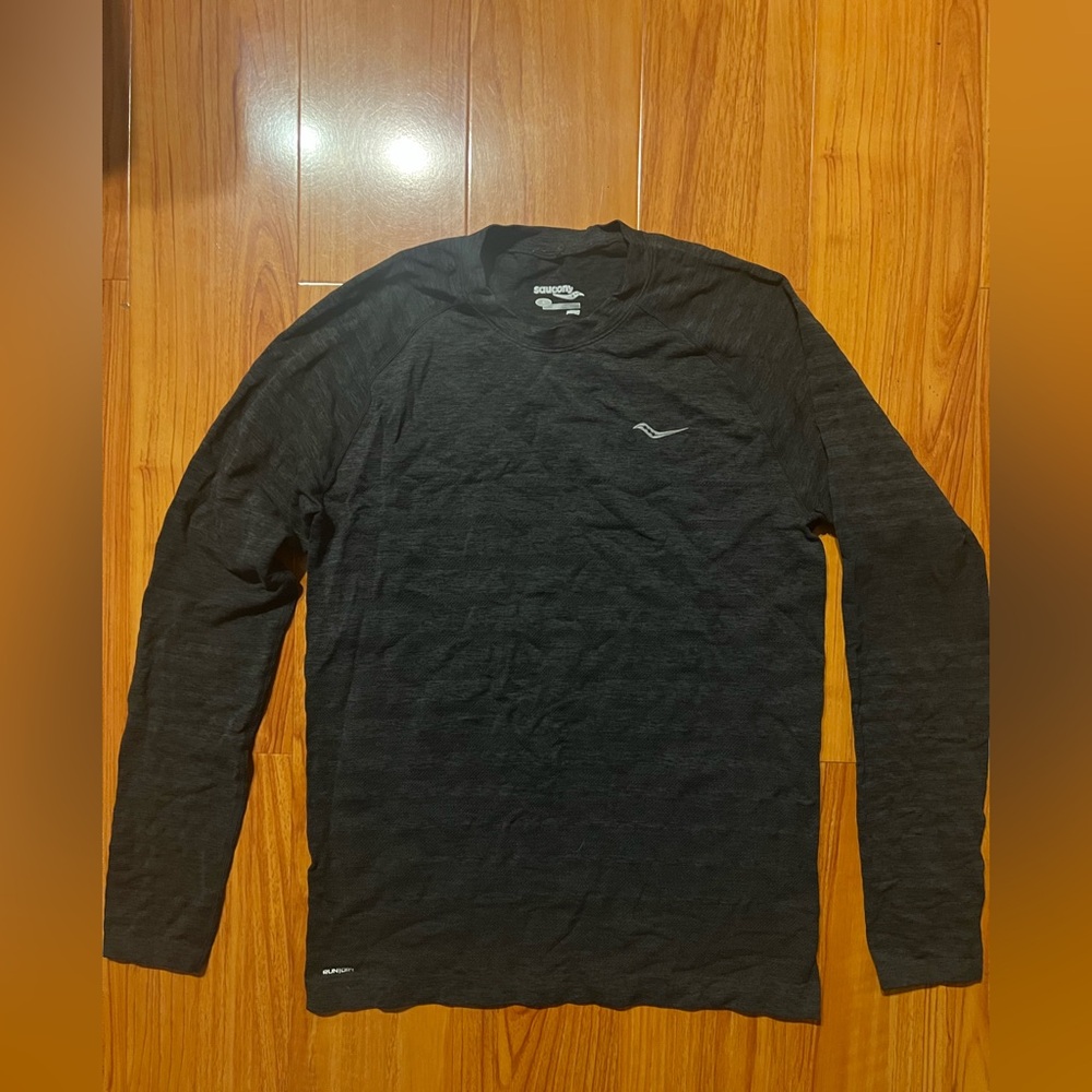 Saucony Charcoal Long Sleeve Men's Running Tee